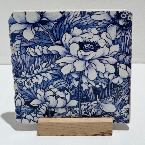 Tegeltje Delfts blauw bloemen